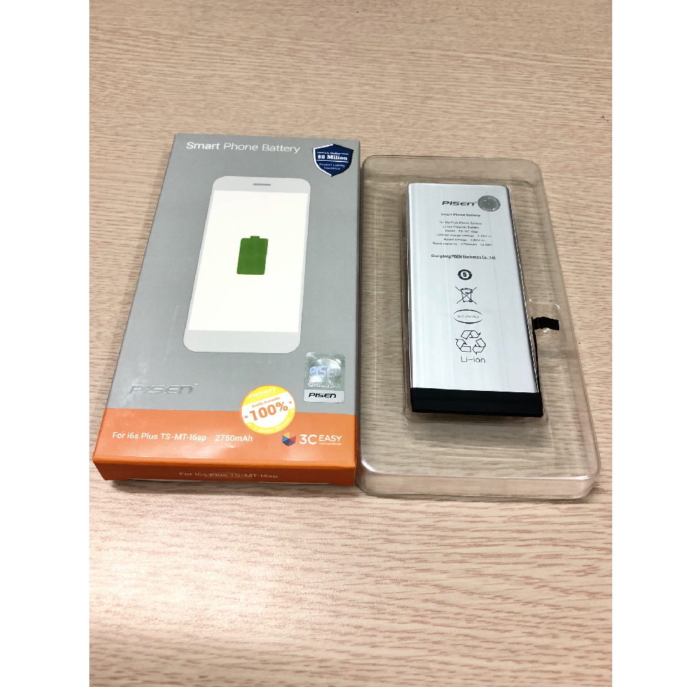 Thay pin iPhone 6s Plus Chính Hãng PISEN (Dung lượng chuẩn 2750mAh)