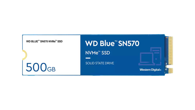Ổ cứng SSD WD SN570 Blue 500GB M.2 2280 PCIe NVMe 3x4 (Đọc 3500MB/s - Ghi 2300MB/s) - (WDS500G3B0C)- Chính hãng