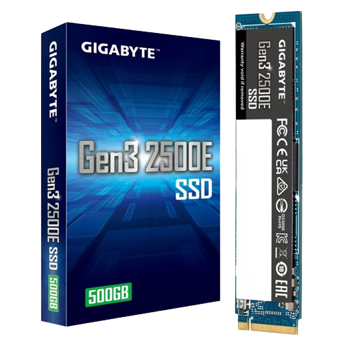 Ổ cứng SSD Gigabyte 500GB M.2 2280 PCIe NVMe Gen 3x4 (Đọc 2400MB/s, Ghi 1800MB/s) - (GAG325E500G ) - Chính Hãng