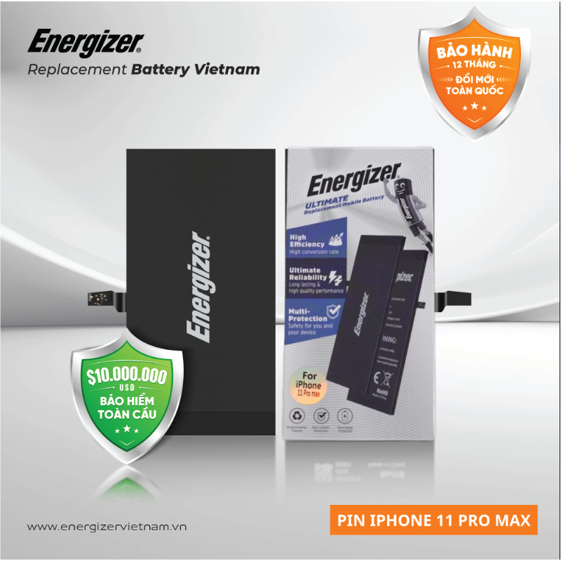 Pin iPhone 11 PRO MAX chính hãng Energizer - ECA11PM3969P