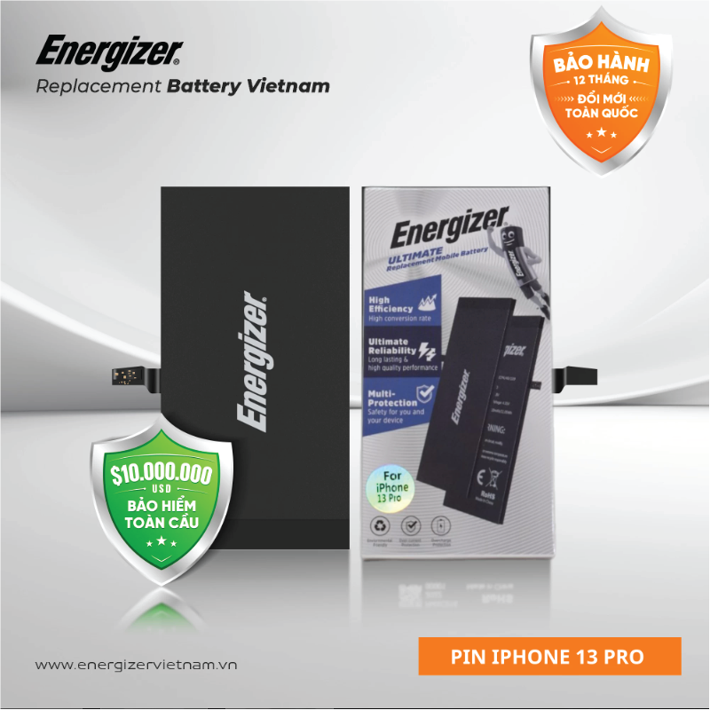 Pin iPhone 13 PRO chính hãng Energizer - ECA13P3095P