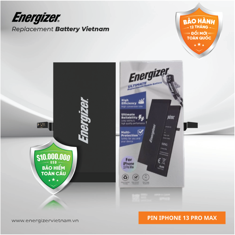 Pin iPhone 13 PRO MAX chính hãng Energizer - ECA13PM4352P