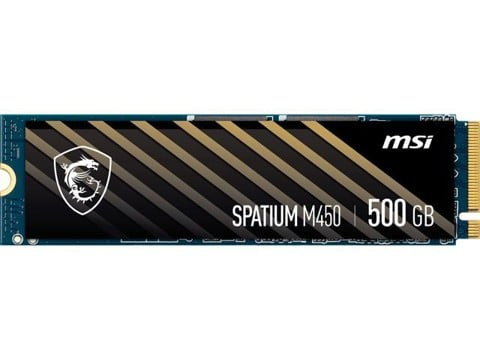 Ổ cứng SSD MSI SPATIUM M450 500GB NVMe M.2 2280 PCIe Gen 4 x 4 (Đọc 3600MB/s, Ghi 2300MB/s) - Chính hãng