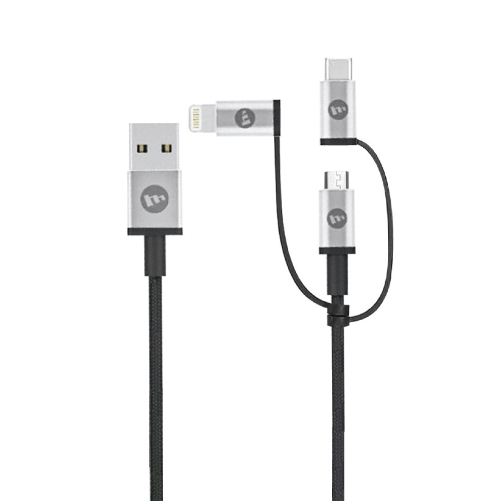 Cáp Tri-Trip Mophie 1M Black - Chính hãng