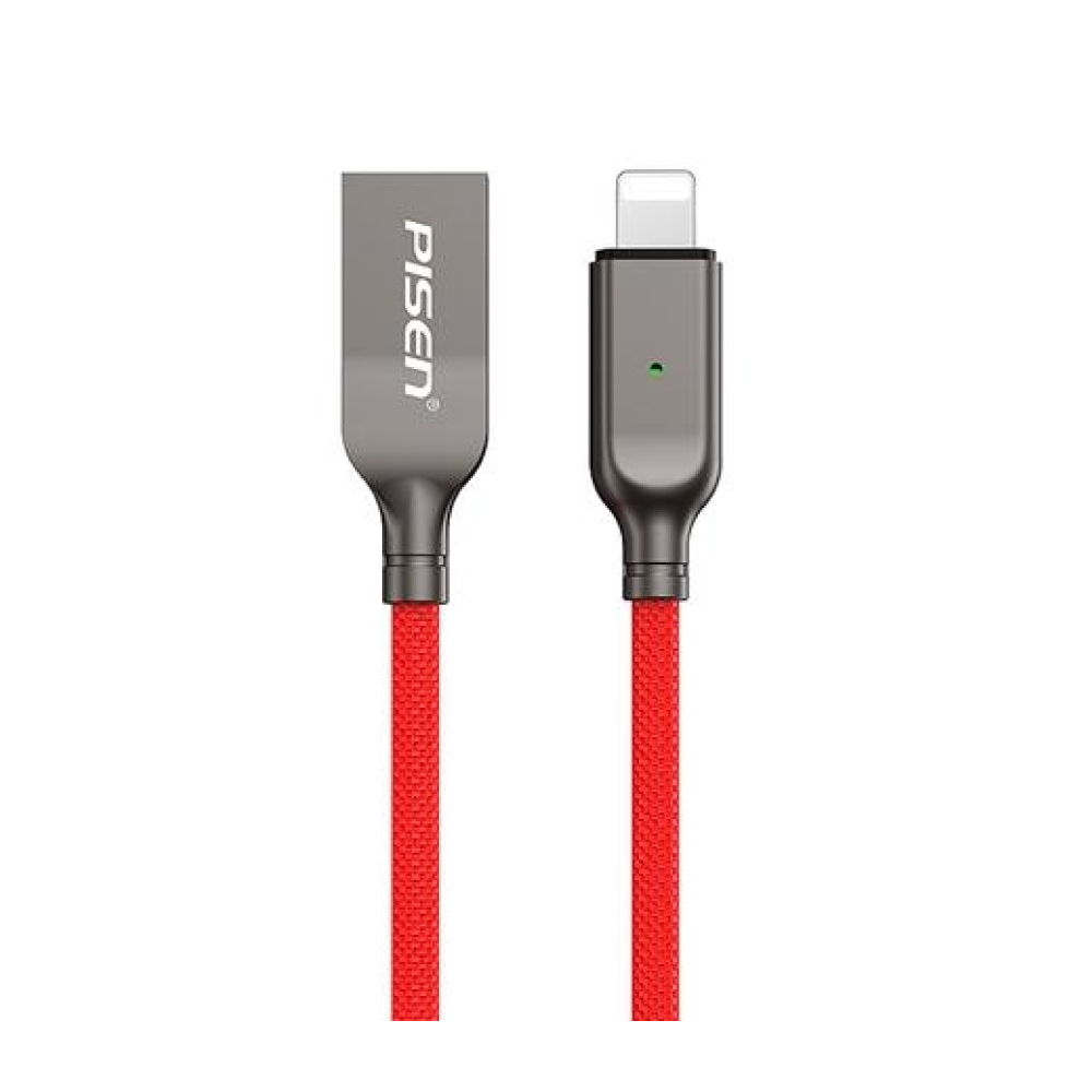 Cáp Pisen lightning thông minh 1200mm - Tự ngắt - Chính hãng