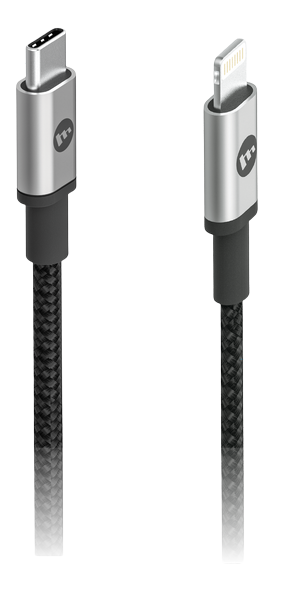 Cáp USB-C to Lightning Mophie 1M White/Black - Chính hãng