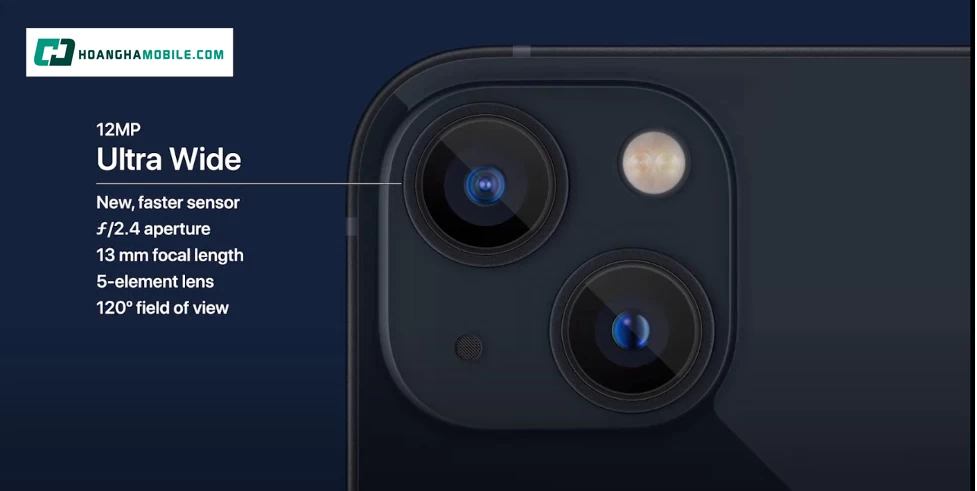 iPhone 13 được Apple trang bị 2 camera có độ phân giải 12MP iPhone 13 được Apple trang bị 2 camera có độ phân giải 12MP