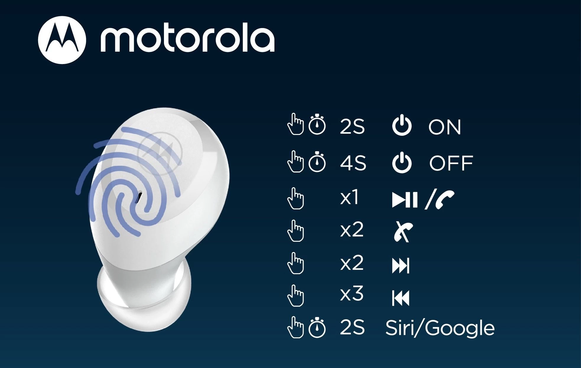 Bluetooth Motorola MotoBuds 100 Dễ dàng thao tác với các trợ lý ảo