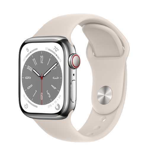 Apple Watch Series 8 - GPS + Cellular, 45mm - Viền thép dây cao su - Máy cũ, TBH