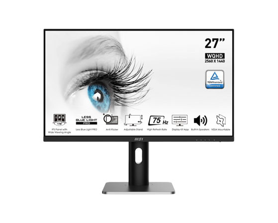 Màn hình MSI PRO MP273QP (27"/WQHD/IPS/75Hz/2 loa)