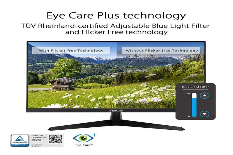 ASUS VY249HGE - Bộ lọc ánh sáng xanh được cá nhân hoá