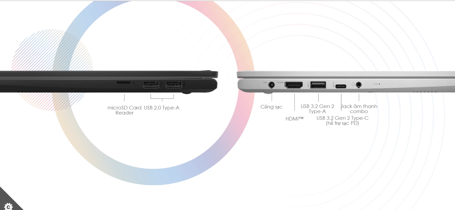 MSI Modern 14 có khả năng kết nối đa dạng và nhiều chức năng hiện đại