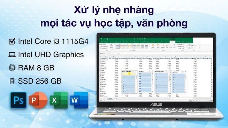 Asus Vivobook có sức mạnh và hiệu năng đa nhiệm