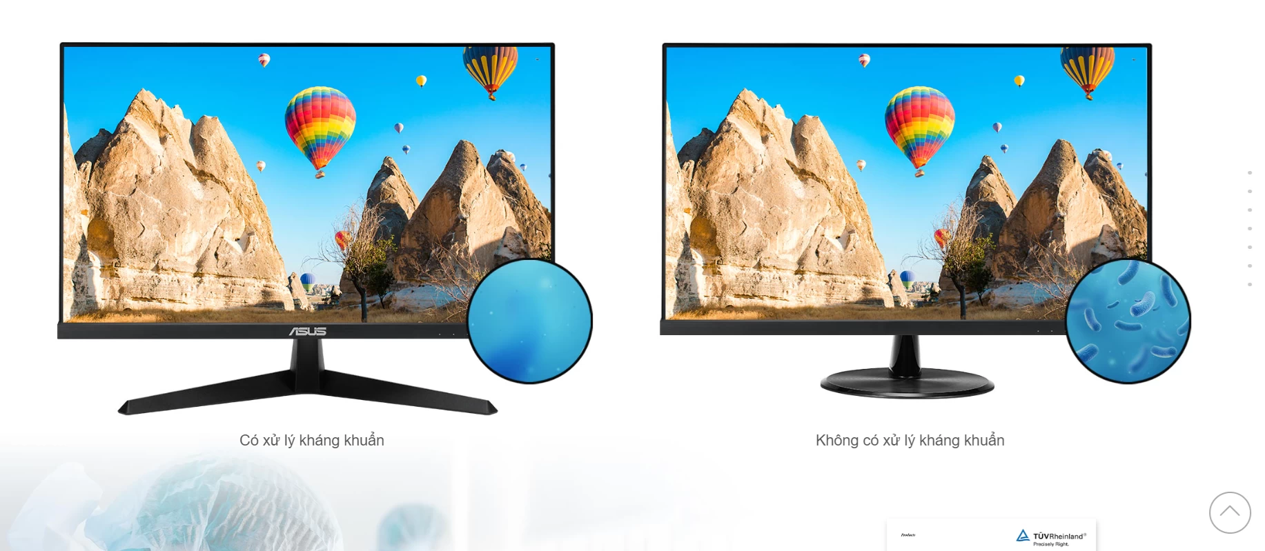 Viền kháng khuẩn độc quyền chỉ có trên màn hình ASUS VY279HGE