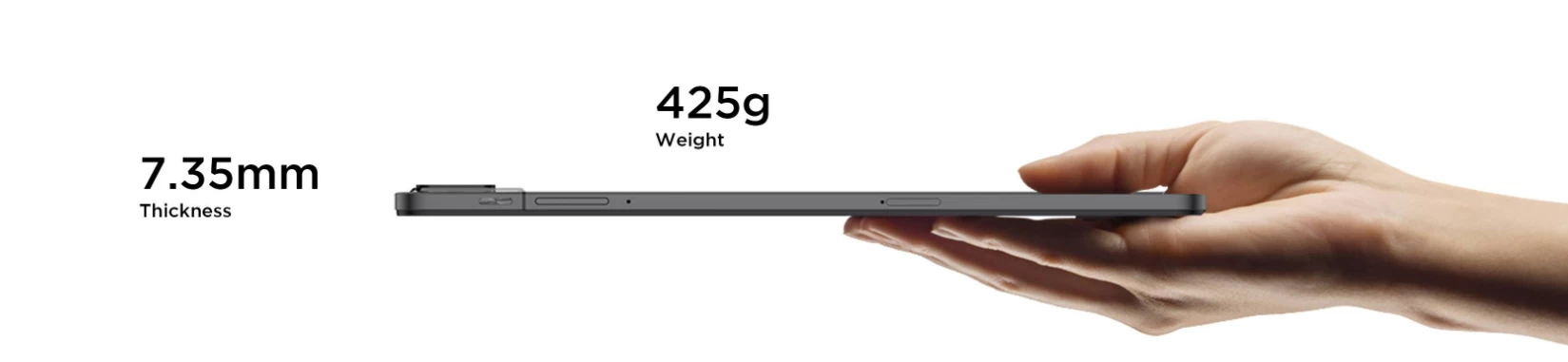 Thiết kế TCL TAB 10 LTE Gen 2 mỏng nhẹ, kích thước viền chỉ 7.7mm