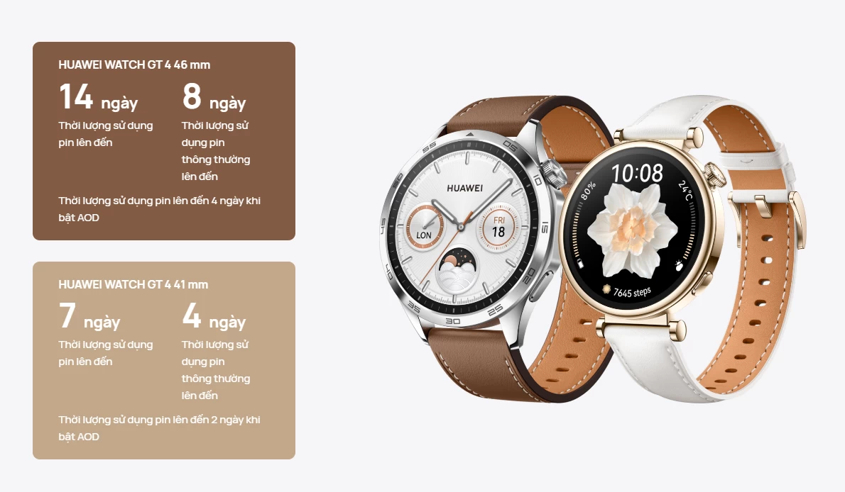 Tận hưởng và làm chủ cuộc sống. Huawei Watch GT 4 41mm - Tận hưởng và làm chủ cuộc sống