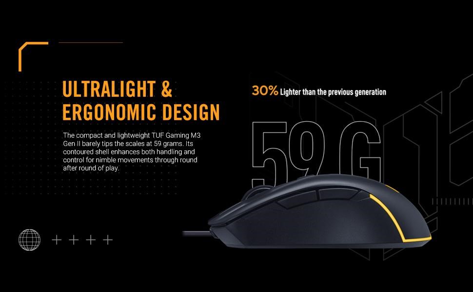 ASUS TUF M3 Gen 2 - Chuyển động nhẹ nhàng, chính xác tối đa