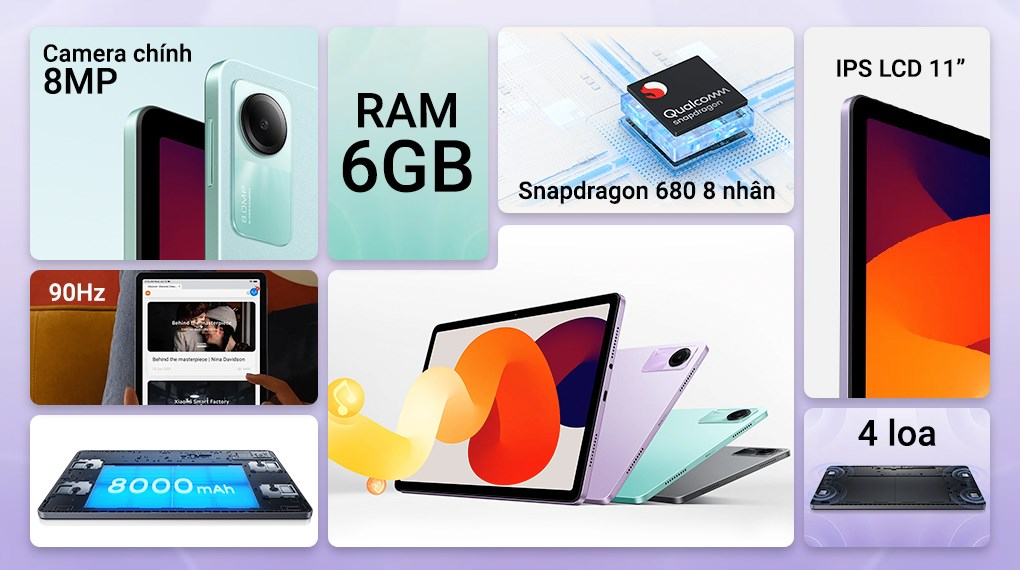 Máy tính bảng Redmi Pad SE - dòng máy chất lượng trong phân khúc tầm trung