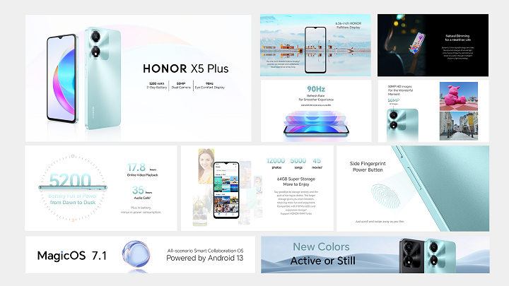 HONOR X5 Plus 4GB/64GB - dòng máy chất lượng trong phân khúc tầm trung