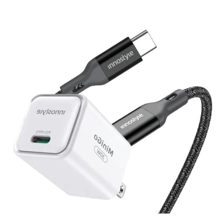 Sạc nhanh Innostyle MiniGo 30W GaN PD/PPS charger + Cáp PowerFlex