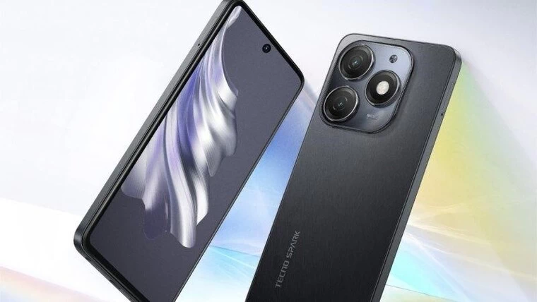 Điện thoại TECNO SPARK 20C (4GB/128GB) Kích thước lần lượt là 163.6x75.6x8.55mm, 3 màu sắc.