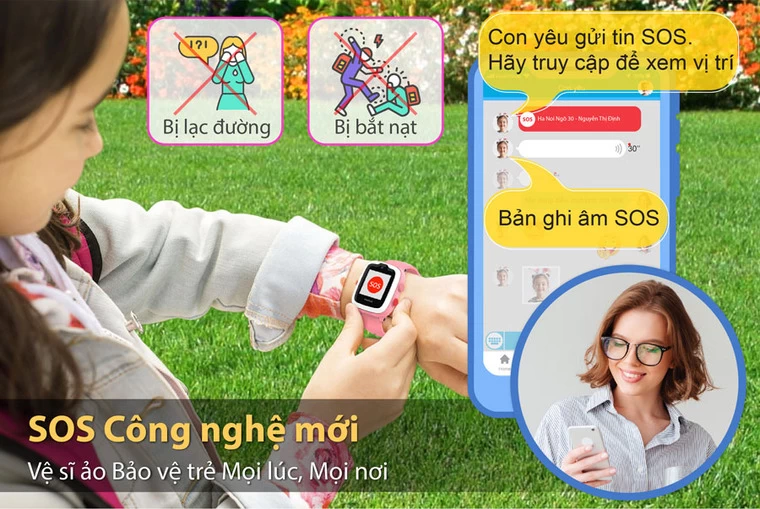 Đồng hồ định vị trẻ em myALO K74 Công nghệ định vị GPS, LBS, Wifi và cảnh báo SOS nhanh chóng.