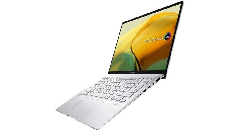 Laptop ASUS Zenbook 14 OLED UX3402VA-KM203W 1 cổng USB 3.2 Thế hệ 2 Loại A, 2 cổng Thunderbolt™ 4, 1 cổng HDMI 2.1 TMDS, 1 jack cắm tai nghe 3.5 mm và 1 đầu đọc thẻ Micro SD.