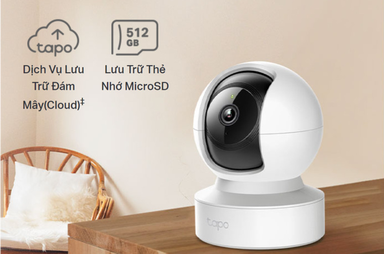 Lưu trữ điện toán đám mây Tapo, thẻ microSD, dung lượng 512GB.