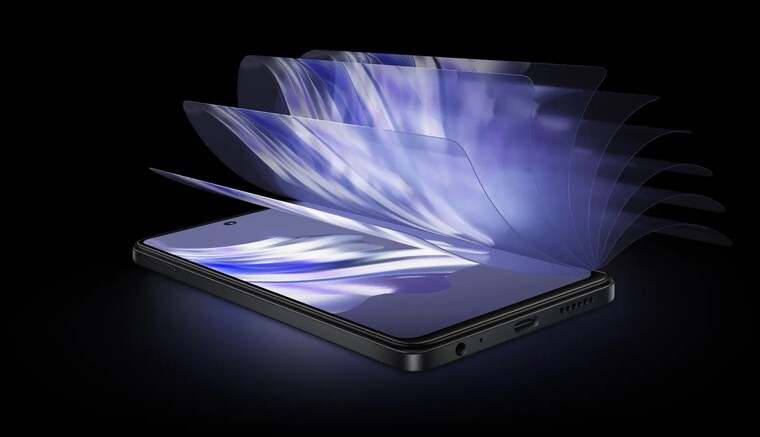 Màn hình HD+ rộng lớn 6.56 inch, 1612 x 720 pixels, IPS LCD,  90Hz.