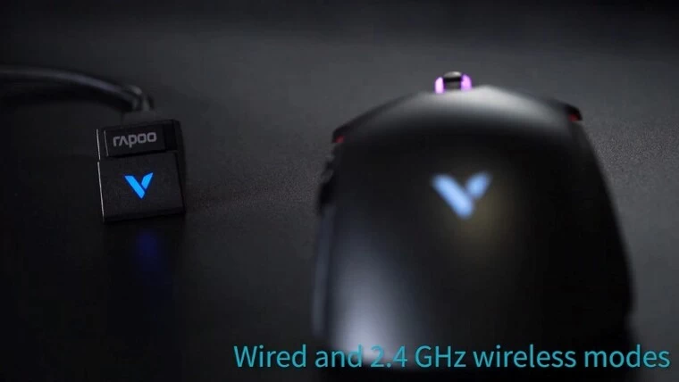 Chuột Gaming không dây Rapoo VT200 Kết nối 2.4 GHz, tương thích Windows, MacOS.