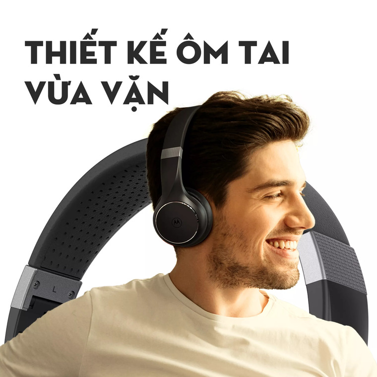 tai nghe chụp tai Motorola XT220 thiết kế ôm tai vừa vặn