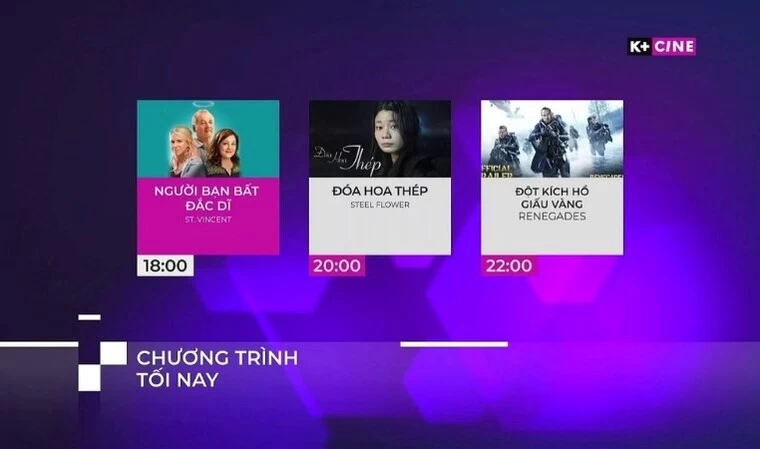 K+ Gói Trọn Vẹn Mobile Các chương trình giải trí, K+KIDS, K+CINE,....