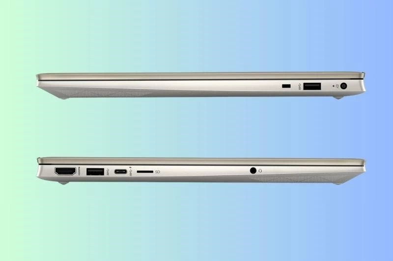 Laptop HP Pavilion 15-eg2081TU (7C0Q4PA) - Chính hãng 1 cổng USB Type C, 2 cổng USB Type A, 1 cổng HDMI 2.1, 1 cổng AC và 1 jack tai nghe.