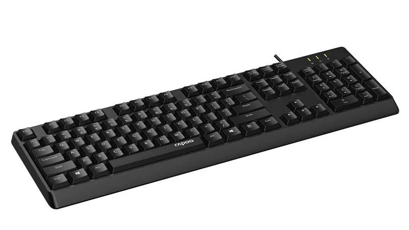 Bàn phím có dây Rapoo NK1900 Thiết kế cổ điển, đầy đủ phím chức năng, layout full size