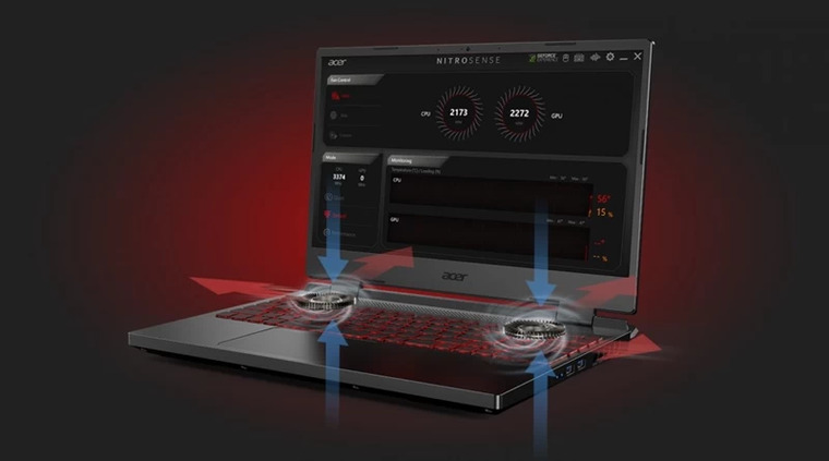 Acer Nitro 5 Tiger AN515-58-79UJ hệ thống tản nhiệt