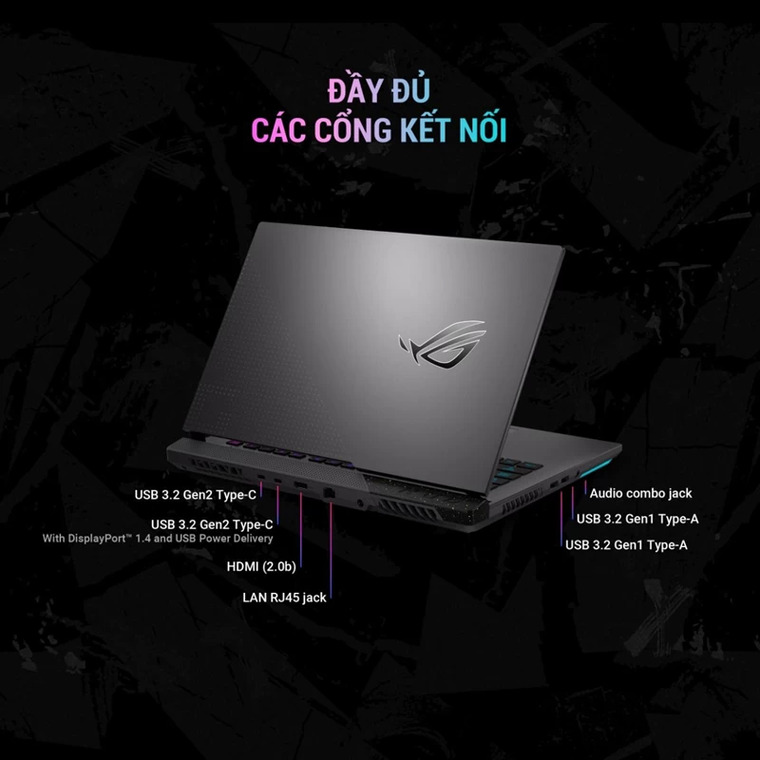 Asus ROG Strix G15 G513RM-HQ055W cổng kết nối
