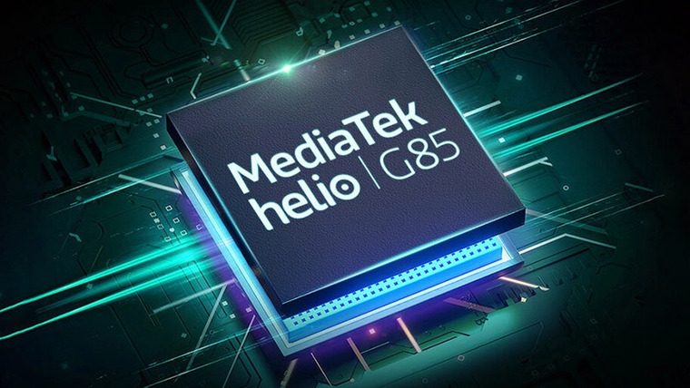 Chipset MeidaTek helio G85, RAM 8GB, ROM 128GB.