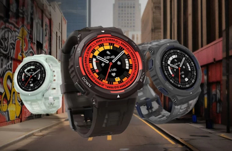 Đồng hồ thông minh Amazfit Active Edge Chính Hãng Thiết kế phong cách dual-color, với chỉ 34g thoải mái hoạt động thể thao.