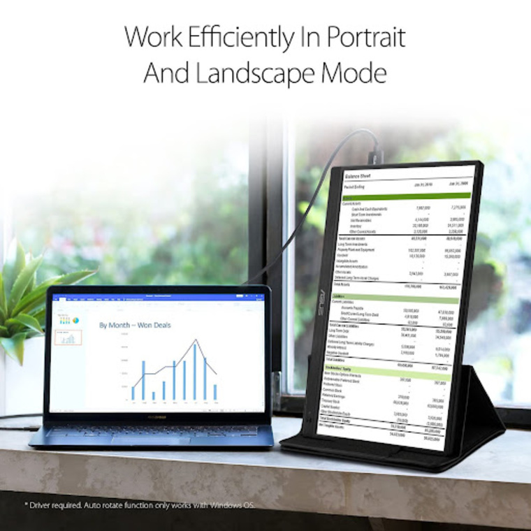 Màn hình di động ASUS ZenScreen MB165B Chính hãng Màn hình 15,6 inch và độ phân giải 1366x768, thời gian phản hồi 10ms, tần số 60Hz.