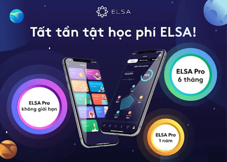 Phần mềm luyện phát âm tiếng Anh ELSA Pro ứng dụng tải xuống miễn phí từ App Store và CH Play, phù hợp cả IOS và Android.