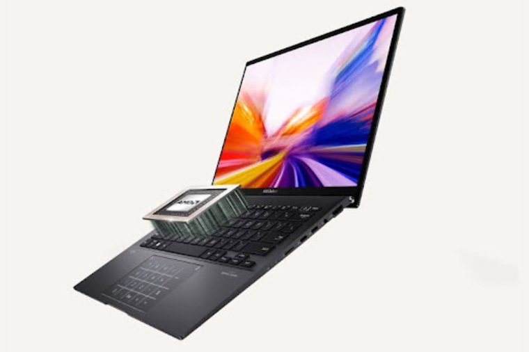 Laptop ASUS Zenbook 14 OLED UM3402YA CPU AMD Ryzen 5-7530U 6 nhân 12 luồng, đạt 4.5Hz cùng Radeon Graphics onboard.