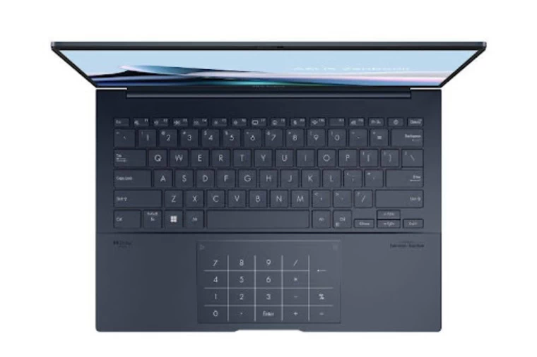 Laptop ASUS Zenbook 14 OLED UX3405MA Bàn phím ErgoSense gõ phím êm tái, chuẩn xác tích hợp đèn LED trắng.