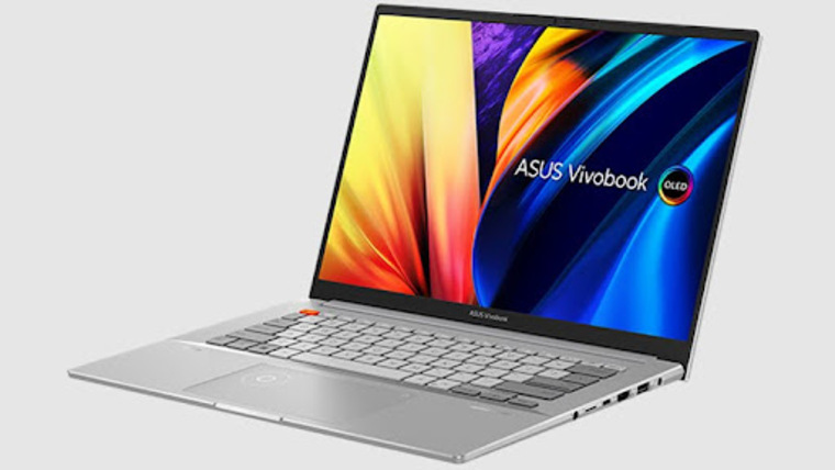 Laptop ASUS Vivobook 14X OLED Tỷ lệ 16:10, HDR True Black 600, 1.07 tỉ màu sắc, bảo vệ mắt SGS, dải màu DCI-P3 100%.