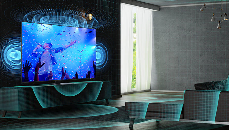 Công suất loa 20W, âm thanh 3 chiều, âm thanh SpaceFit Sound.