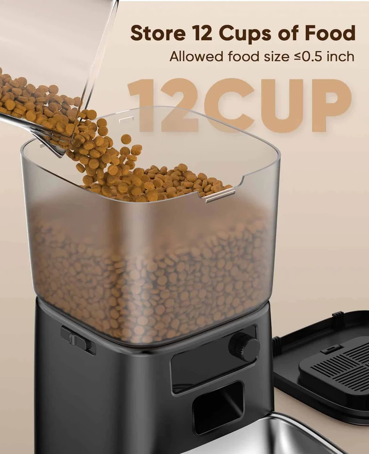 Oneisall PFD-001 Pro Dung tích chứa thức ăn khoảng 3.5L tương ứng 12 cốc thức ăn khô.