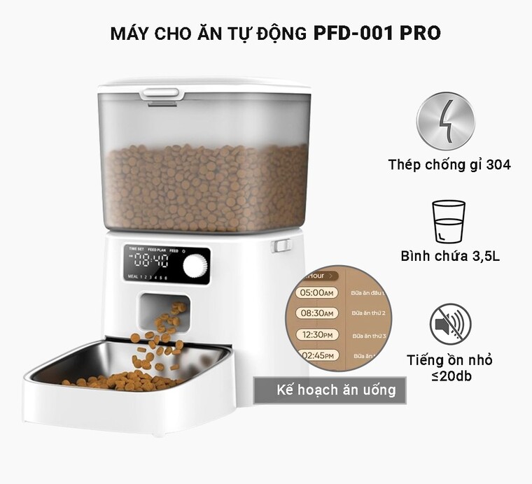 Việc cho thú cưng ăn trở nên dễ dàng hơn với Oneisall PFD-001 Pro.