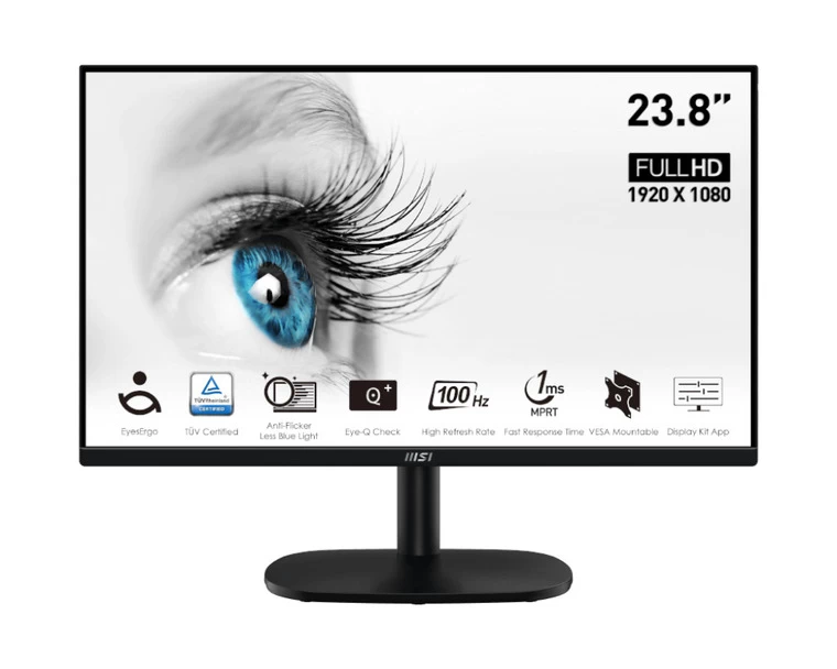 MSI PRO MP245V Chức năng Eye-Q Check giúp người dùng có thể đánh giá sức khỏe đôi mắt.