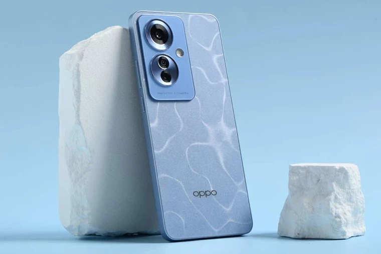 OPPO Reno11 F 5G Camera chính 64MP, camera góc rộng 8MP và camera macro 2MP.