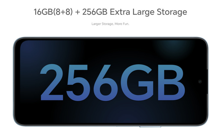 Snapdragon 680, RAM 16GB, ROM 256GB.