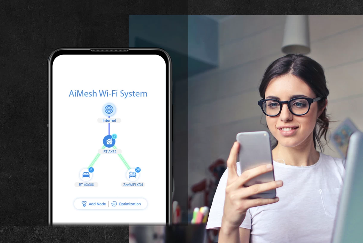 Asus RT-AX52 AX1800 AiMesh Wi-fi System